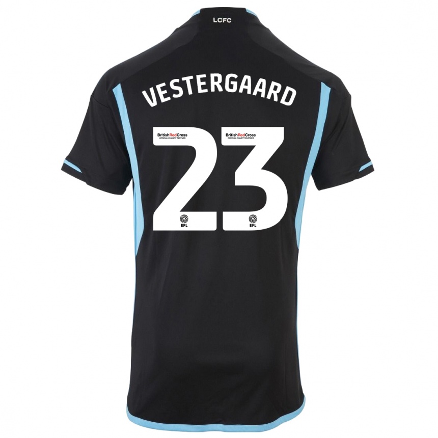 Niño Fútbol Camiseta Jannik Vestergaard #23 Negro 2ª Equipación 2023/24 Perú