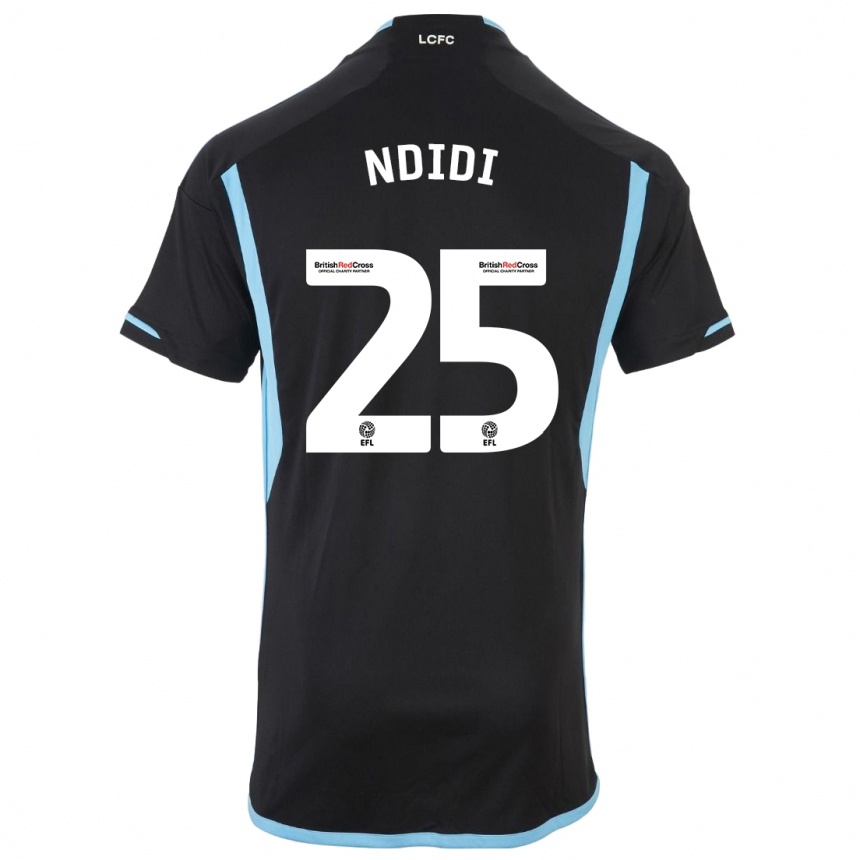 Niño Fútbol Camiseta Wilfred Ndidi #25 Negro 2ª Equipación 2023/24 Perú