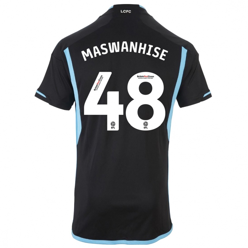 Niño Fútbol Camiseta Tawanda Maswanhise #48 Negro 2ª Equipación 2023/24 Perú