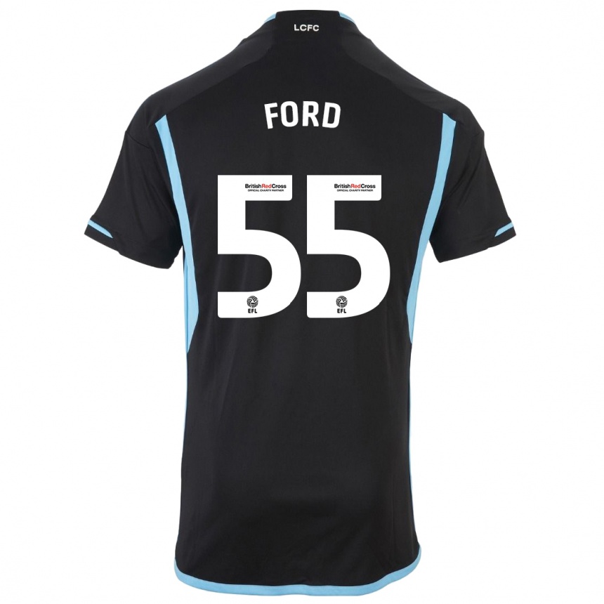 Niño Fútbol Camiseta Harvey Godsmark-Ford #55 Negro 2ª Equipación 2023/24 Perú