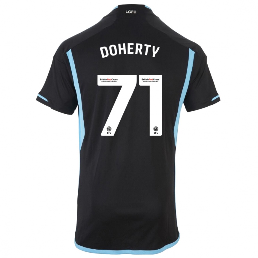 Niño Fútbol Camiseta Arlo Doherty #71 Negro 2ª Equipación 2023/24 Perú