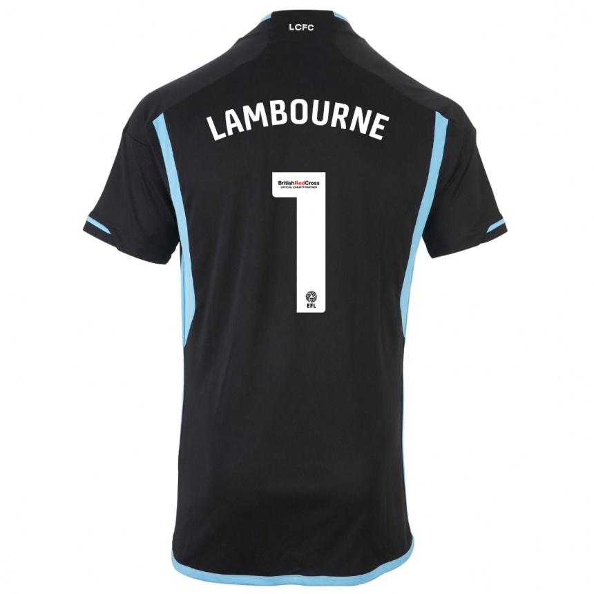 Niño Fútbol Camiseta Demi Lambourne #1 Negro 2ª Equipación 2023/24 Perú