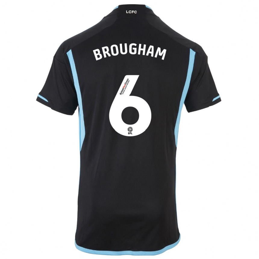 Niño Fútbol Camiseta Georgia Brougham #6 Negro 2ª Equipación 2023/24 Perú