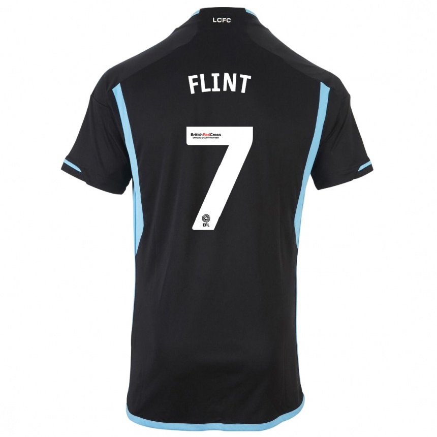 Niño Fútbol Camiseta Natasha Flint #7 Negro 2ª Equipación 2023/24 Perú