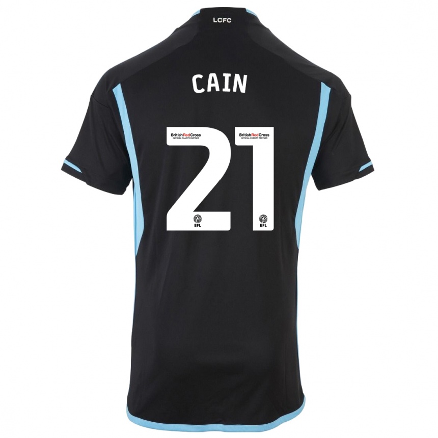 Niño Fútbol Camiseta Hannah Cain #21 Negro 2ª Equipación 2023/24 Perú