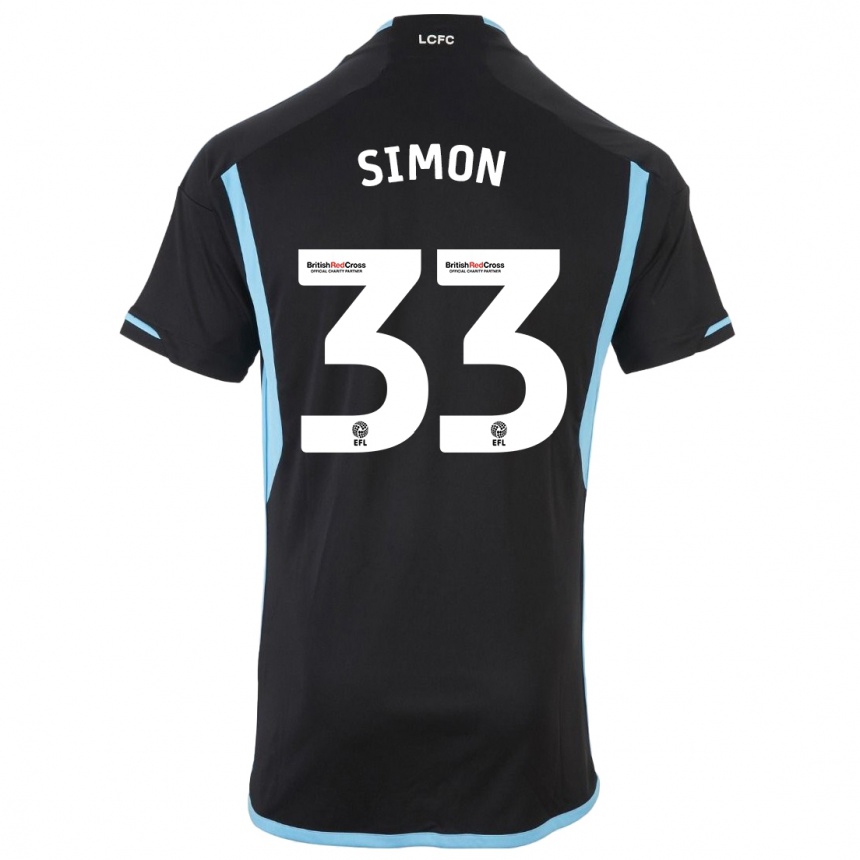 Niño Fútbol Camiseta Erin Simon #33 Negro 2ª Equipación 2023/24 Perú