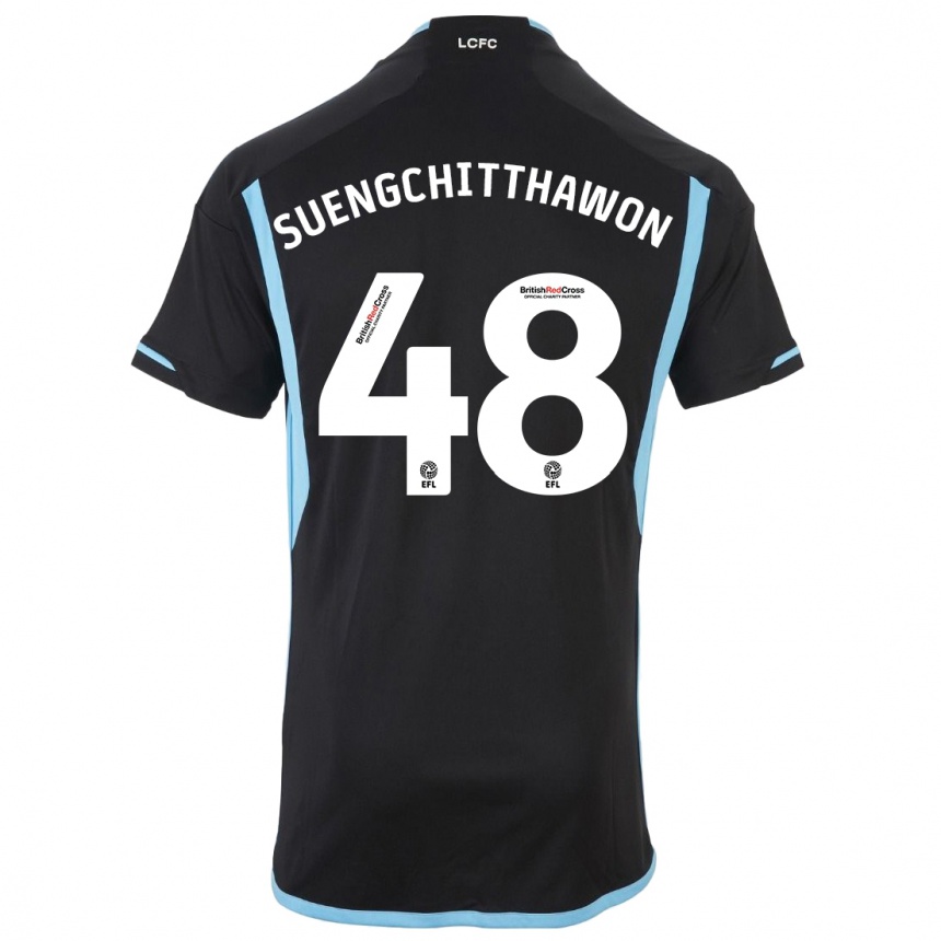 Niño Fútbol Camiseta Thanawat Suengchitthawon #48 Negro 2ª Equipación 2023/24 Perú