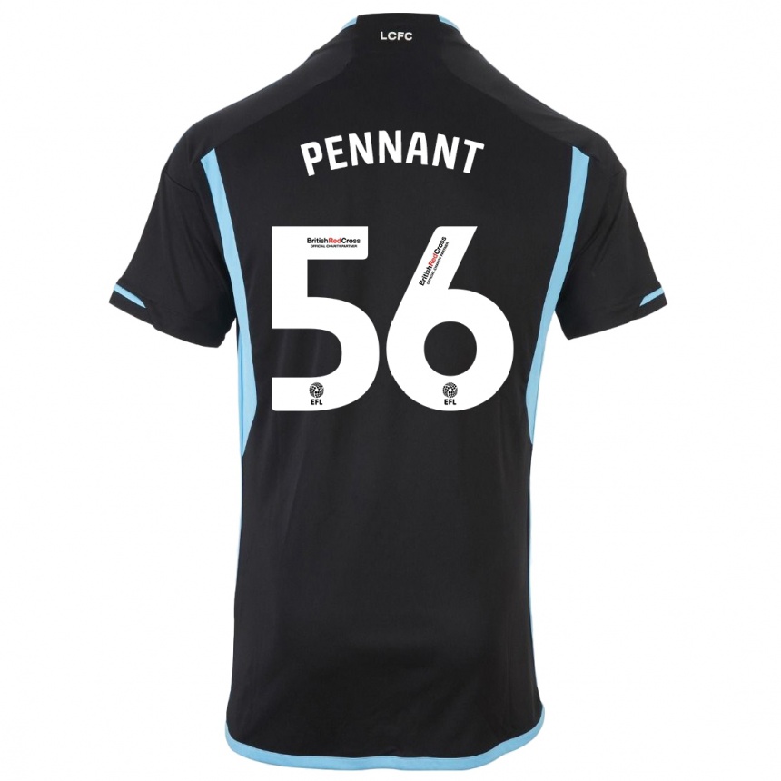 Niño Fútbol Camiseta Terrell Pennant #56 Negro 2ª Equipación 2023/24 Perú