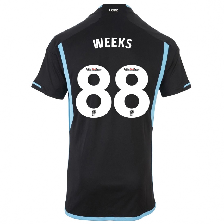 Niño Fútbol Camiseta Tyler Weeks #88 Negro 2ª Equipación 2023/24 Perú