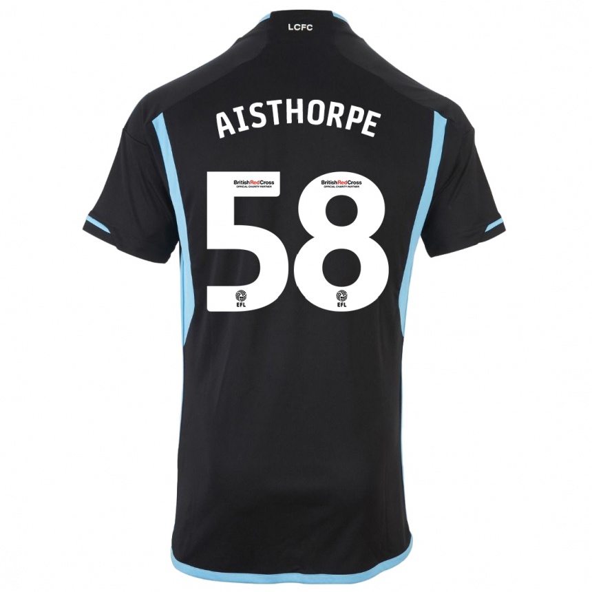 Niño Fútbol Camiseta Bailey Aisthorpe #58 Negro 2ª Equipación 2023/24 Perú