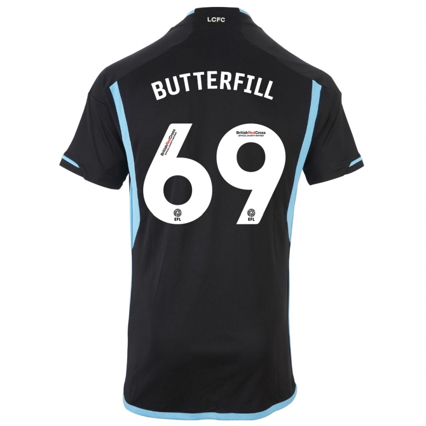 Niño Fútbol Camiseta Jack Butterfill #69 Negro 2ª Equipación 2023/24 Perú