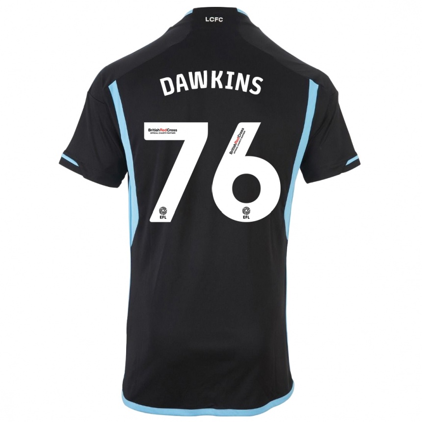 Niño Fútbol Camiseta Kartell Dawkins #76 Negro 2ª Equipación 2023/24 Perú