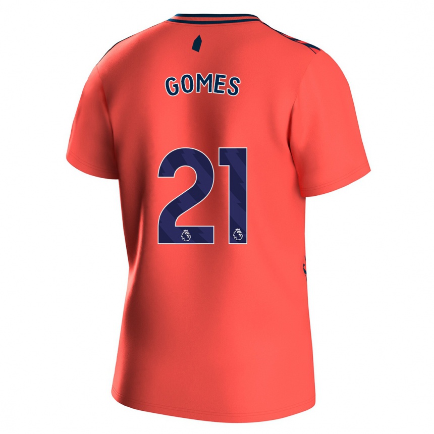 Niño Fútbol Camiseta André Gomes #21 Coralino 2ª Equipación 2023/24 Perú