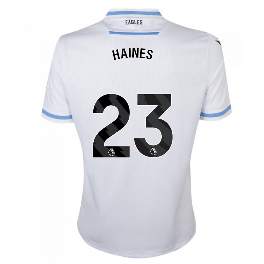 Niño Fútbol Camiseta Coral-Jade Haines #23 Blanco 2ª Equipación 2023/24 Perú