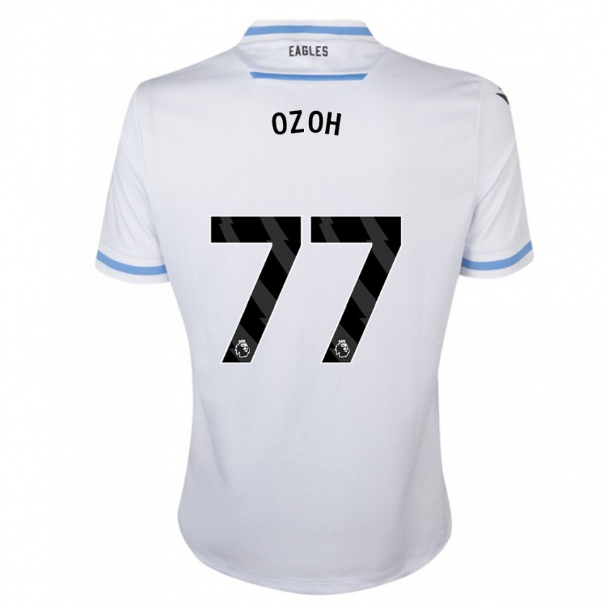 Niño Fútbol Camiseta David Ozoh #77 Blanco 2ª Equipación 2023/24 Perú