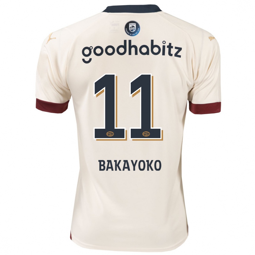 Niño Fútbol Camiseta Johan Bakayoko #11 Blanquecino 2ª Equipación 2023/24 Perú