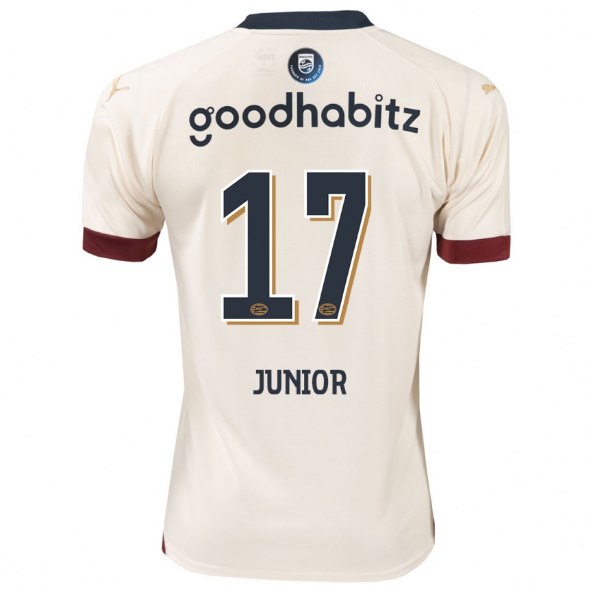 Niño Fútbol Camiseta Mauro Júnior #17 Blanquecino 2ª Equipación 2023/24 Perú