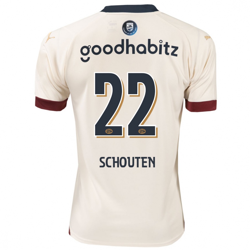 Niño Fútbol Camiseta Jerdy Schouten #22 Blanquecino 2ª Equipación 2023/24 Perú