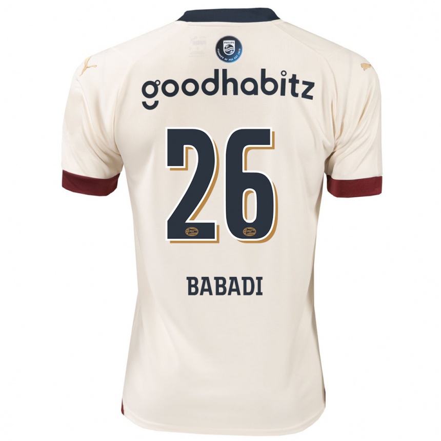 Niño Fútbol Camiseta Isaac Babadi #26 Blanquecino 2ª Equipación 2023/24 Perú