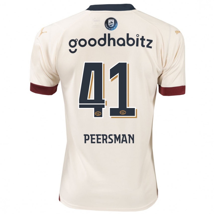 Niño Fútbol Camiseta Kjell Peersman #41 Blanquecino 2ª Equipación 2023/24 Perú