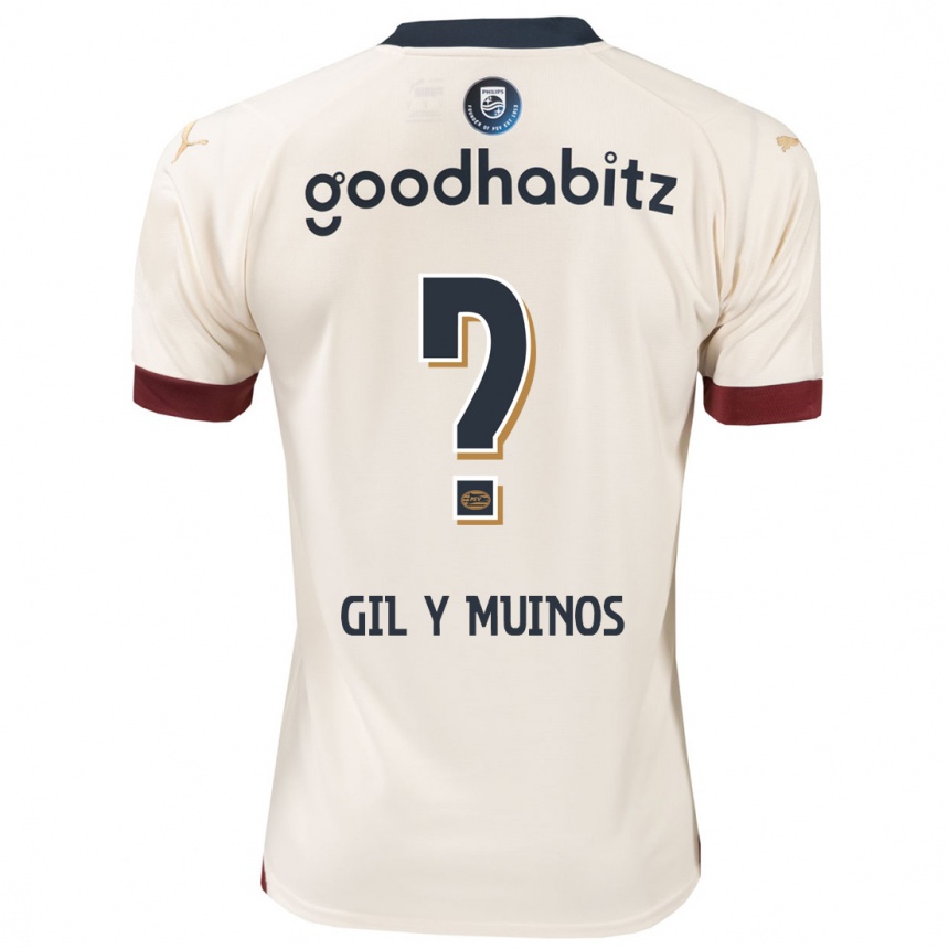 Niño Fútbol Camiseta Yaël Gil Y Muiños #0 Blanquecino 2ª Equipación 2023/24 Perú