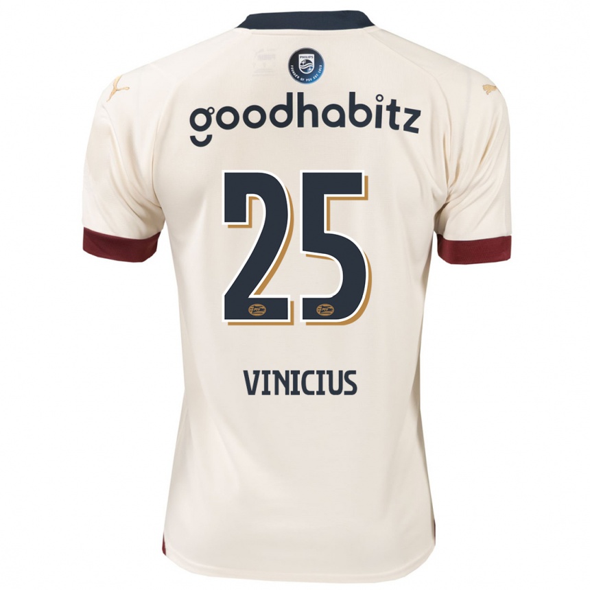 Niño Fútbol Camiseta Carlos Vinicius #25 Blanquecino 2ª Equipación 2023/24 Perú