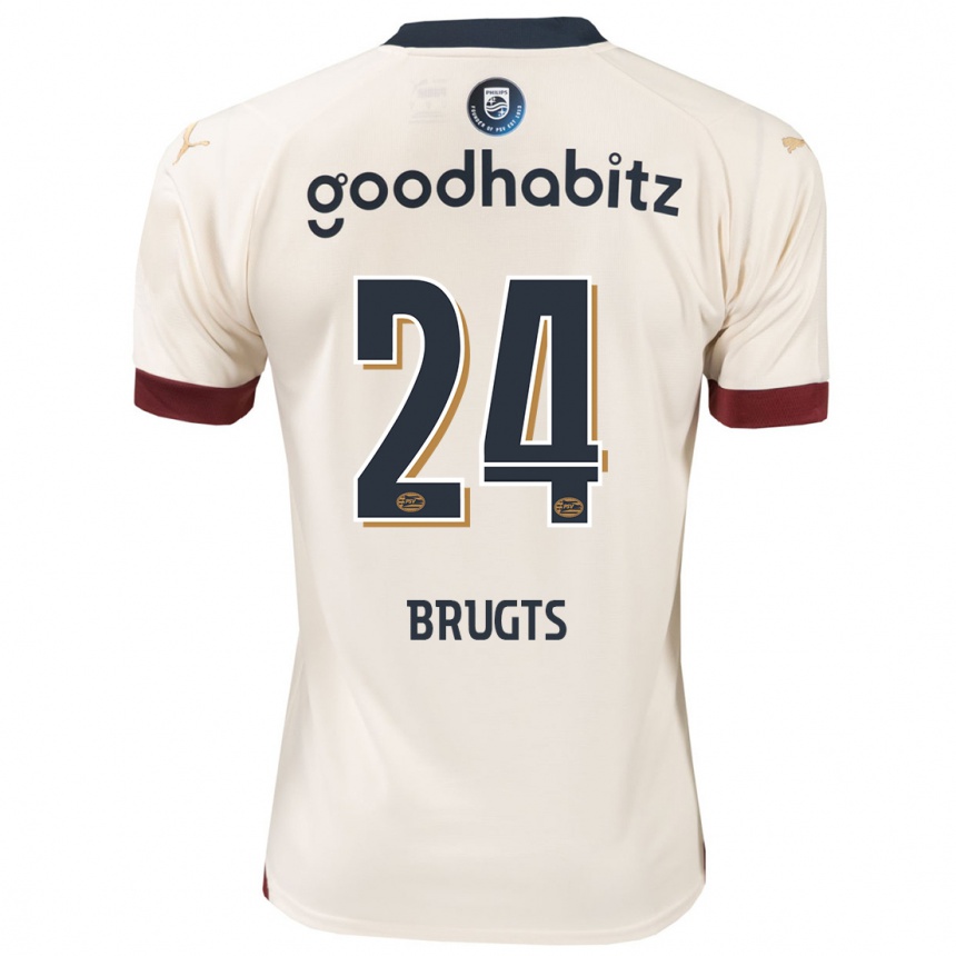 Niño Fútbol Camiseta Esmee Brugts #24 Blanquecino 2ª Equipación 2023/24 Perú