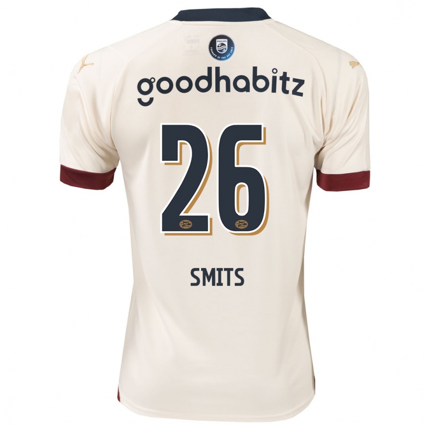 Niño Fútbol Camiseta Eef Smits #26 Blanquecino 2ª Equipación 2023/24 Perú