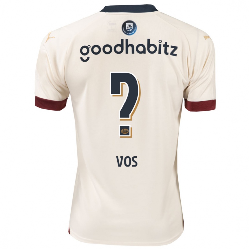 Niño Fútbol Camiseta Dennis Vos #0 Blanquecino 2ª Equipación 2023/24 Perú