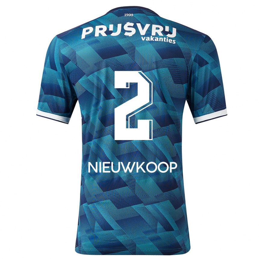 Niño Fútbol Camiseta Bart Nieuwkoop #2 Azul 2ª Equipación 2023/24 Perú