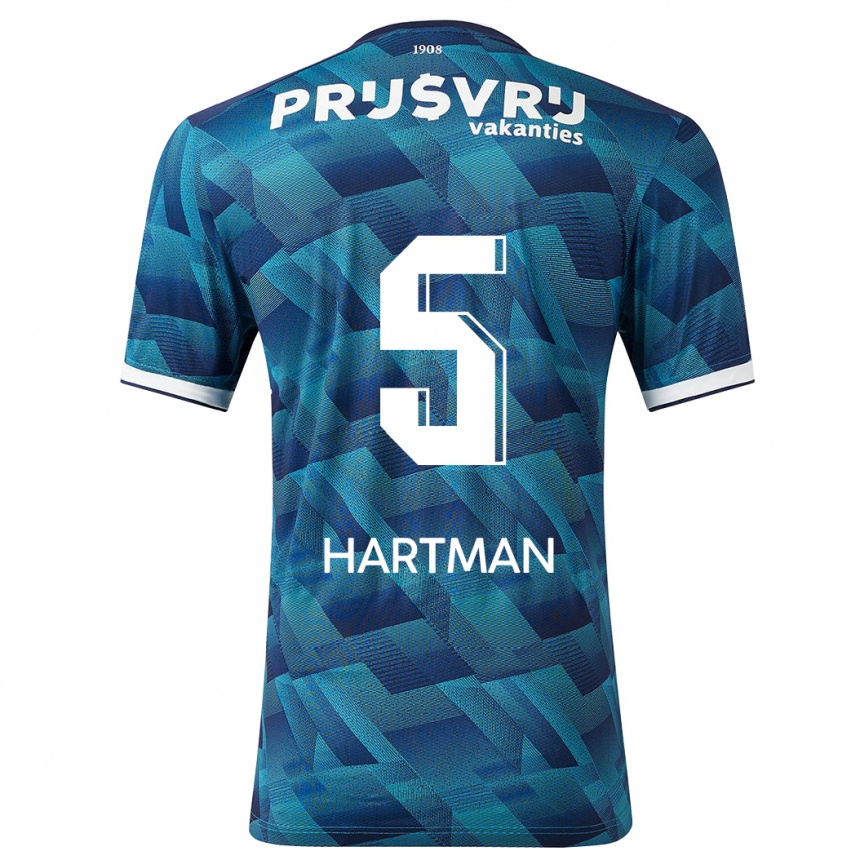 Niño Fútbol Camiseta Quilindschy Hartman #5 Azul 2ª Equipación 2023/24 Perú