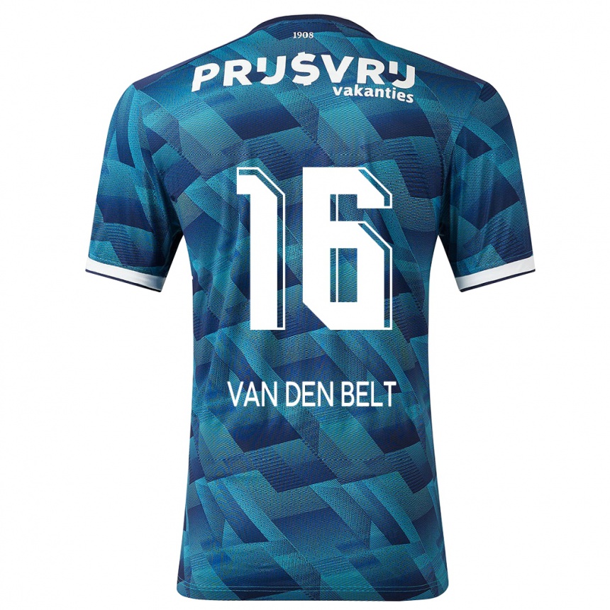 Niño Fútbol Camiseta Thomas Van Den Belt #16 Azul 2ª Equipación 2023/24 Perú