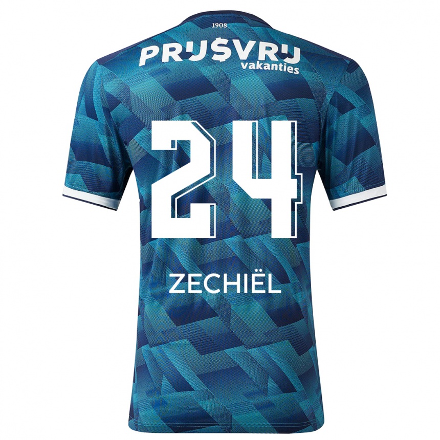 Niño Fútbol Camiseta Gjivai Zechiël #24 Azul 2ª Equipación 2023/24 Perú