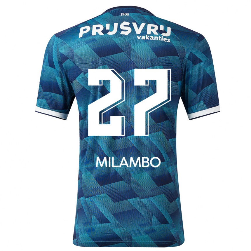 Niño Fútbol Camiseta Antoni Milambo #27 Azul 2ª Equipación 2023/24 Perú