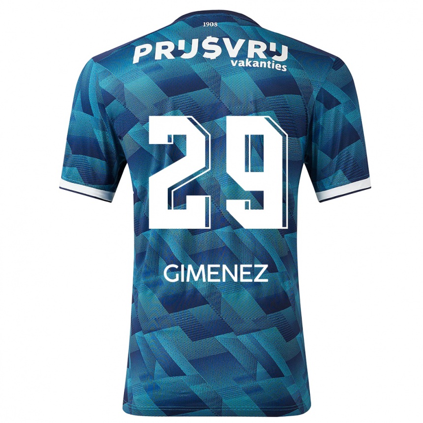 Niño Fútbol Camiseta Santiago Gimenez #29 Azul 2ª Equipación 2023/24 Perú