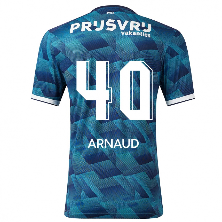 Niño Fútbol Camiseta Lugene Arnaud #40 Azul 2ª Equipación 2023/24 Perú