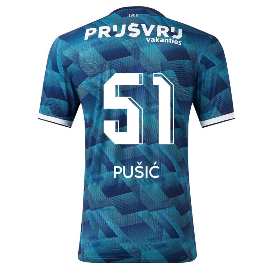 Niño Fútbol Camiseta Noah Pušić #51 Azul 2ª Equipación 2023/24 Perú