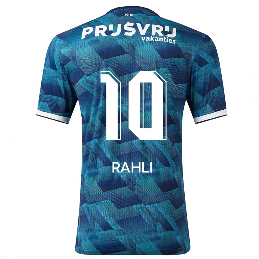 Niño Fútbol Camiseta Khalid Rahli #10 Azul 2ª Equipación 2023/24 Perú