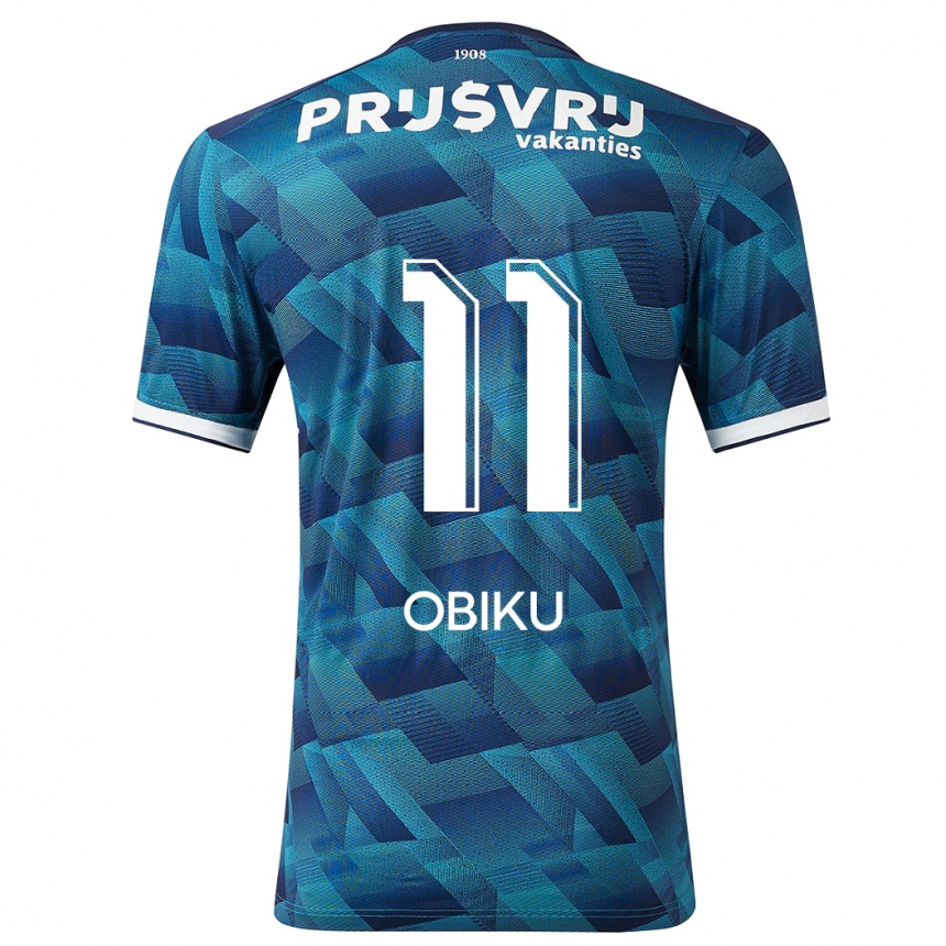 Niño Fútbol Camiseta Junior Obiku #11 Azul 2ª Equipación 2023/24 Perú