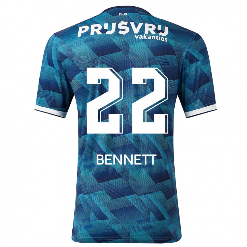 Niño Fútbol Camiseta Walter Bennett #22 Azul 2ª Equipación 2023/24 Perú