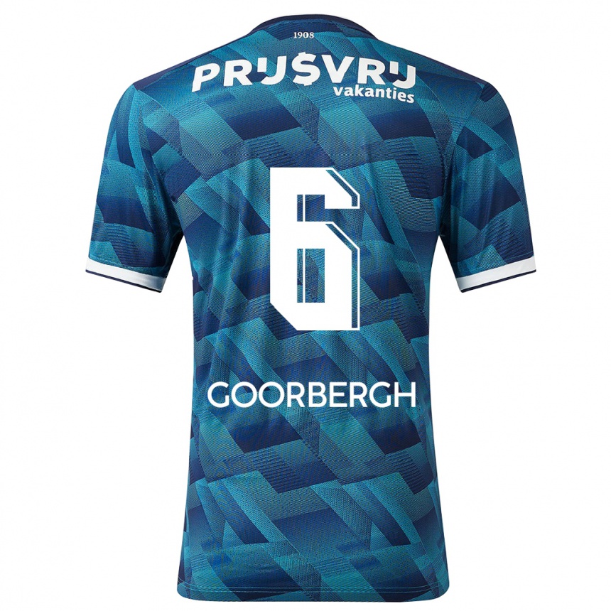 Niño Fútbol Camiseta Cheyenne Van Den Goorbergh #6 Azul 2ª Equipación 2023/24 Perú