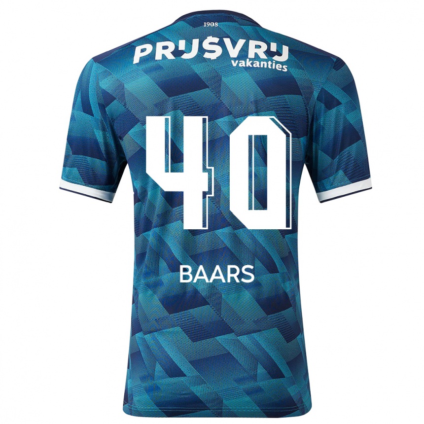 Niño Fútbol Camiseta Guus Baars #40 Azul 2ª Equipación 2023/24 Perú