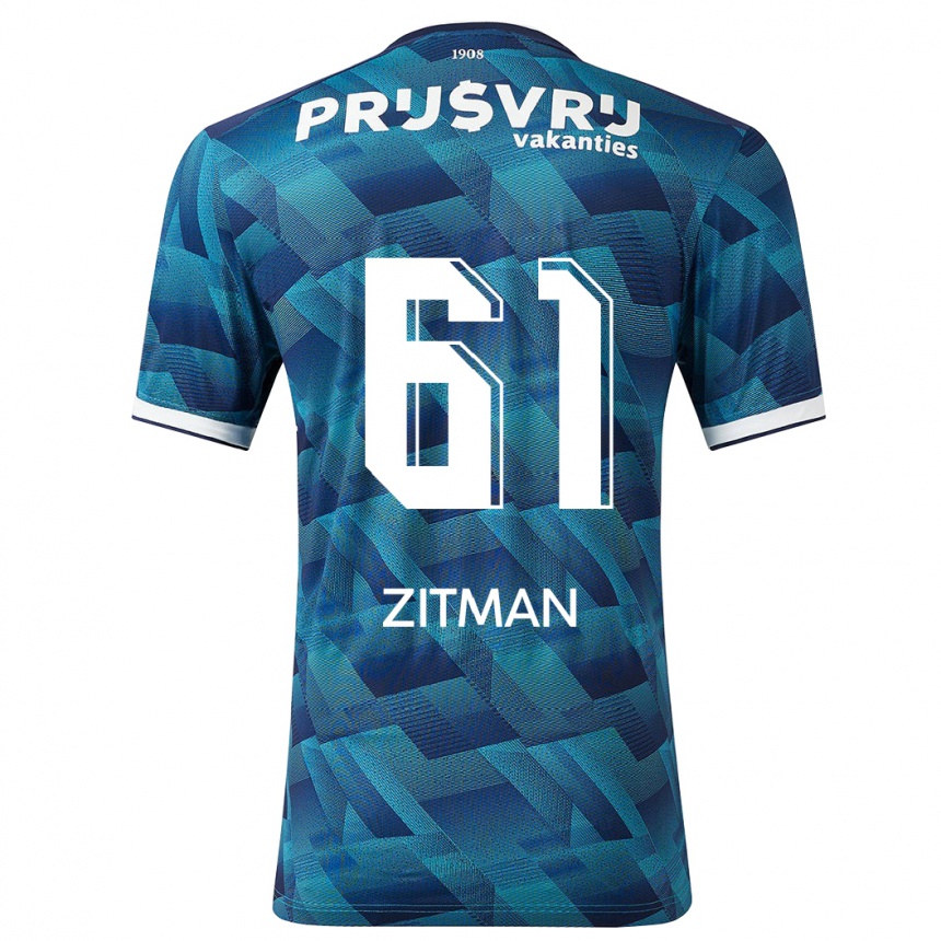 Niño Fútbol Camiseta Sven Zitman #61 Azul 2ª Equipación 2023/24 Perú