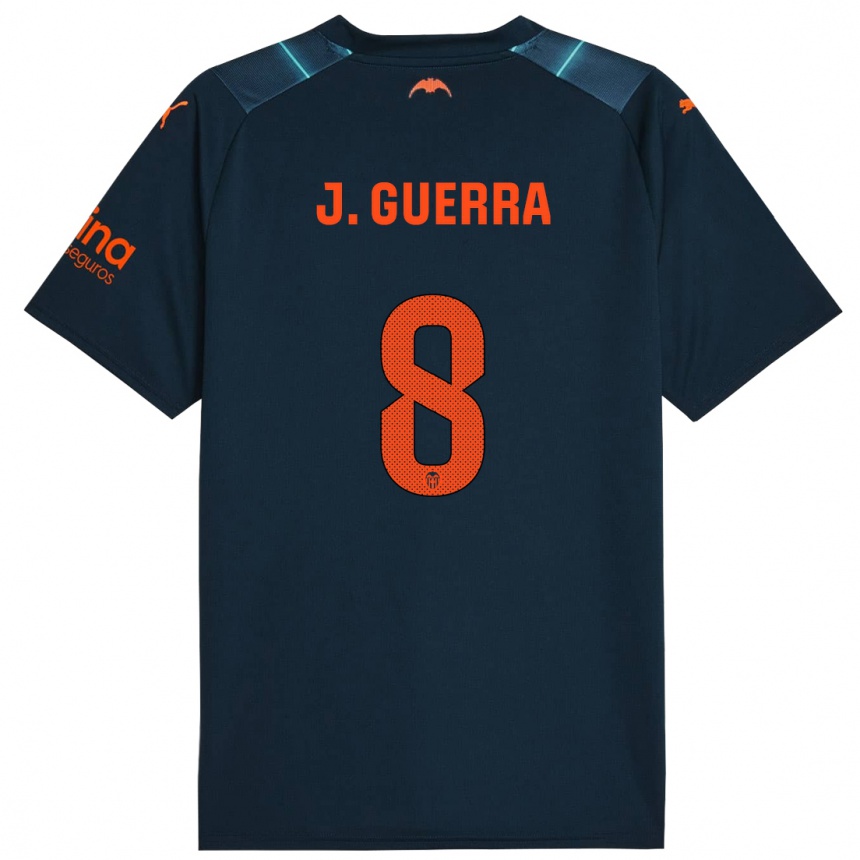 Niño Fútbol Camiseta Javi Guerra #8 Azul Marino 2ª Equipación 2023/24 Perú