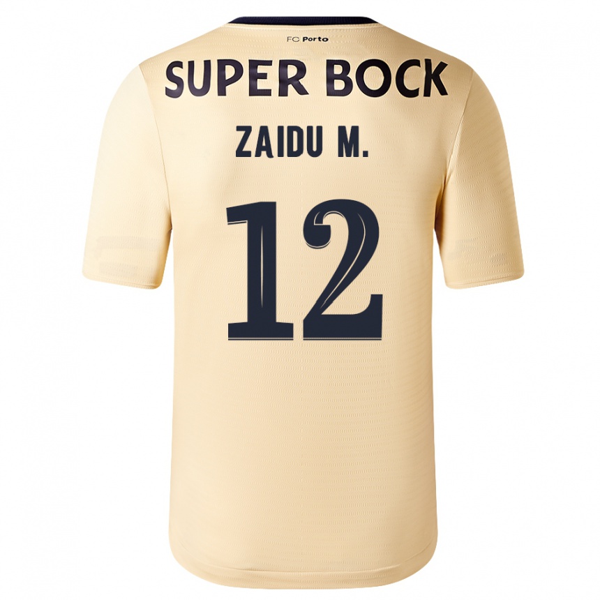 Niño Fútbol Camiseta Zaidu #12 Beige-Dorado 2ª Equipación 2023/24 Perú