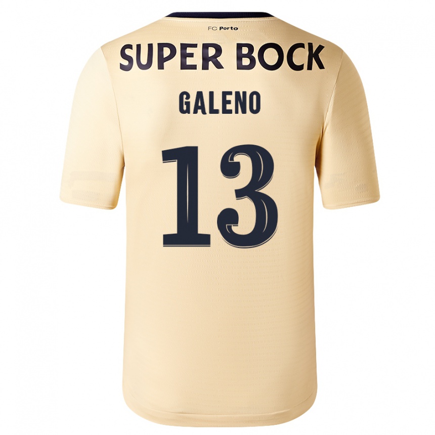 Niño Fútbol Camiseta Galeno #13 Beige-Dorado 2ª Equipación 2023/24 Perú