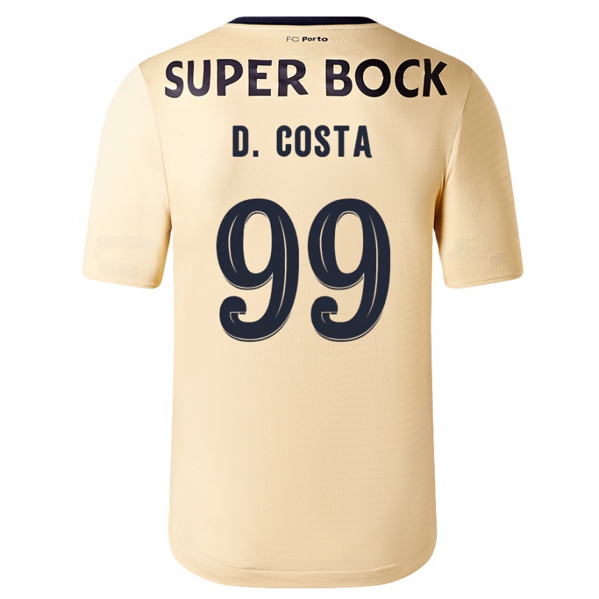 Niño Fútbol Camiseta Diogo Costa #99 Beige-Dorado 2ª Equipación 2023/24 Perú