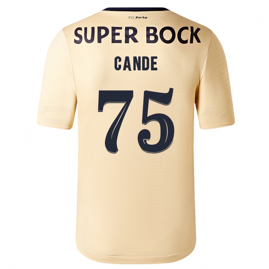 Niño Fútbol Camiseta Anhá Cande #75 Beige-Dorado 2ª Equipación 2023/24 Perú