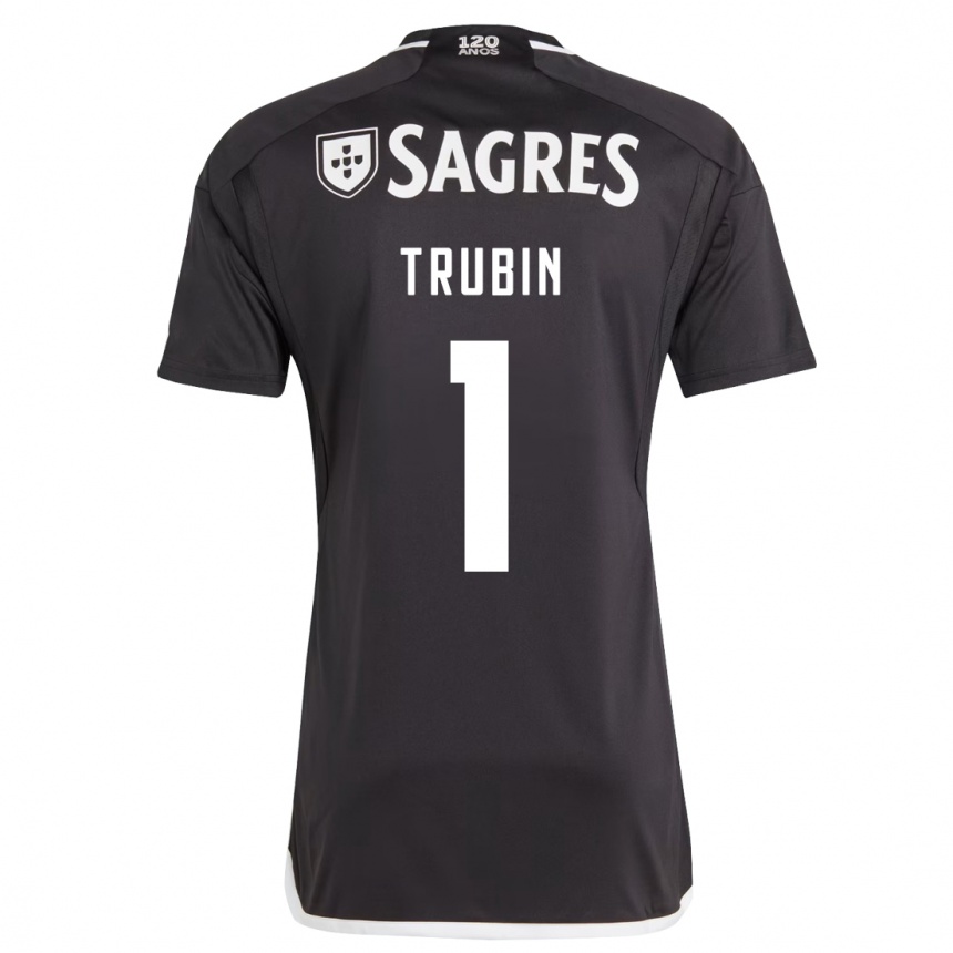 Niño Fútbol Camiseta Anatoliy Trubin #1 Negro 2ª Equipación 2023/24 Perú