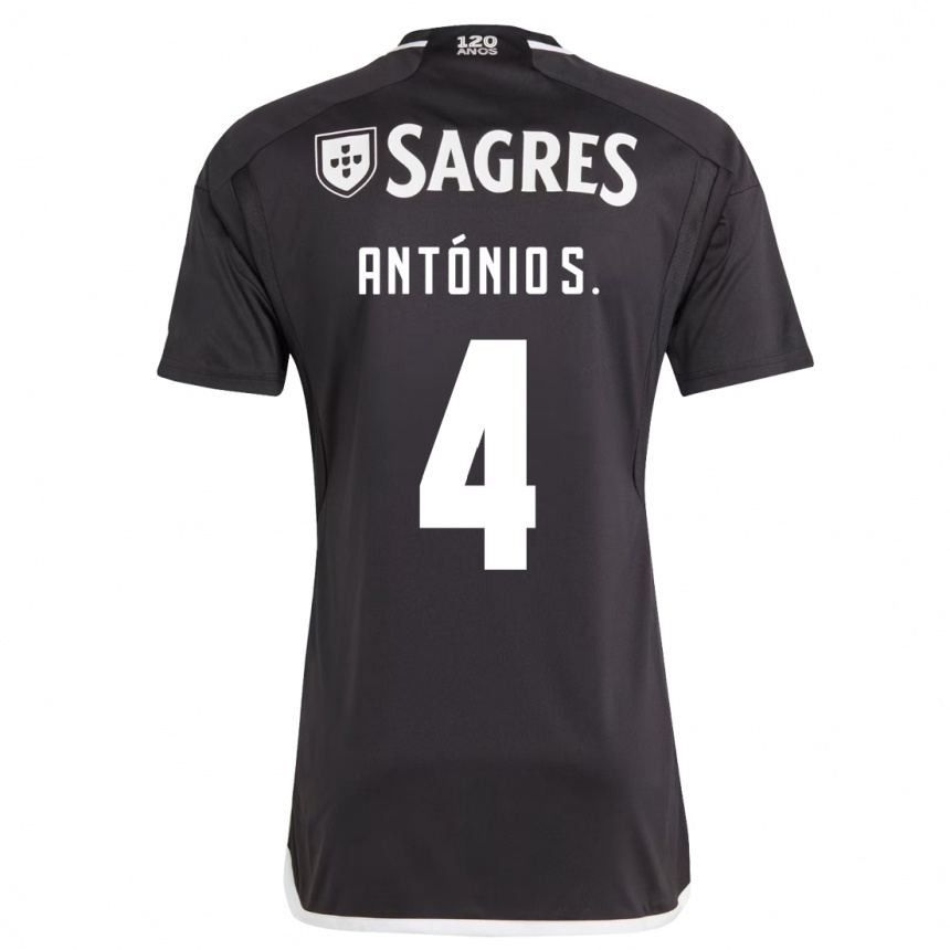 Niño Fútbol Camiseta António Silva #4 Negro 2ª Equipación 2023/24 Perú